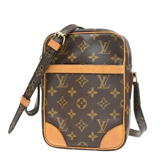 LOUIS VUITTON Danube Shoulder Bag Monogram Leather Brown France M45266 31EE890
